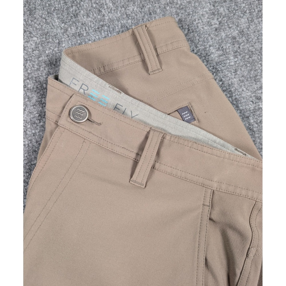 Free Fly Tradewind Pants Mens 32/27 Greenish/Gray Lightweight Outdoor Hemmed‎